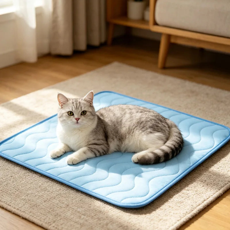 Cooling Pet Bed Mat For Cats And Dogs – Washable Cotton